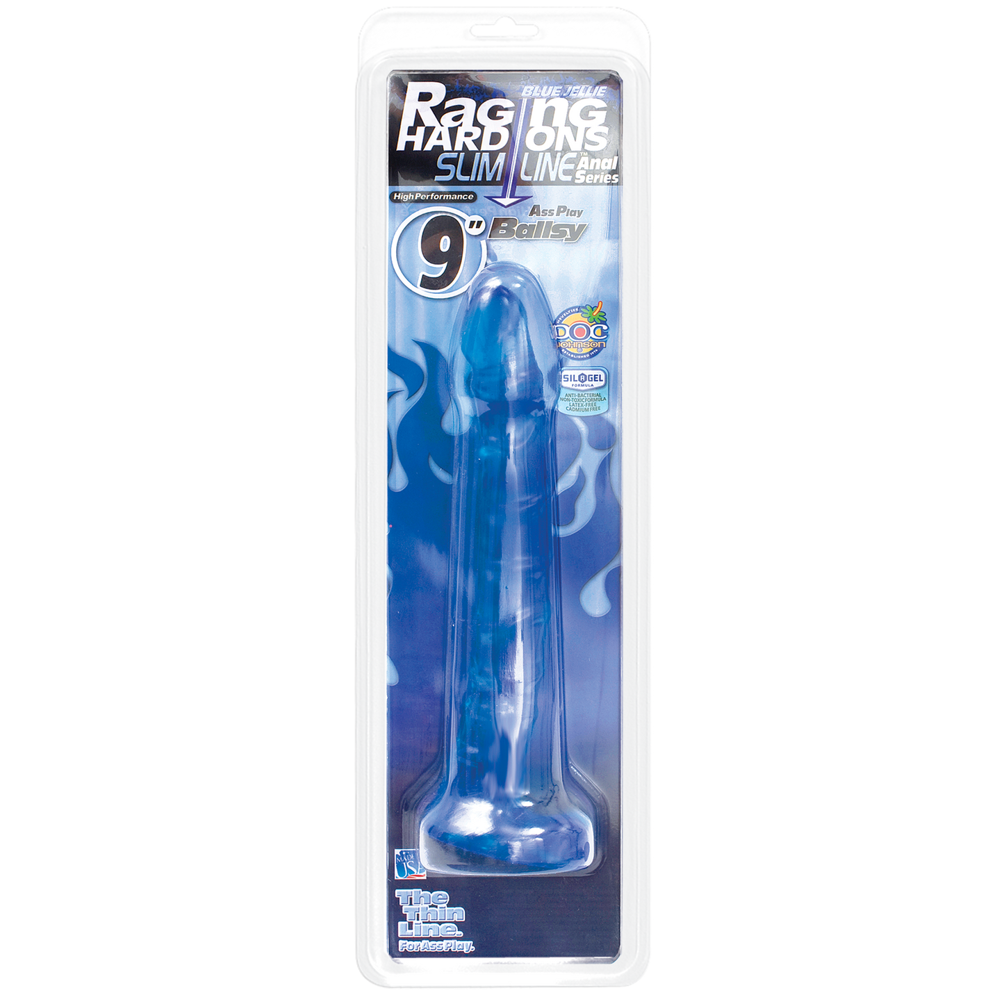 RAGING HARD-ONS - SLIMLINE - 9 INCH COBALT BLUE