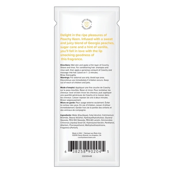 COOCHY SHAVE CREAM Peachy Keen 0.5 fl oz | 15mL - FOIL
