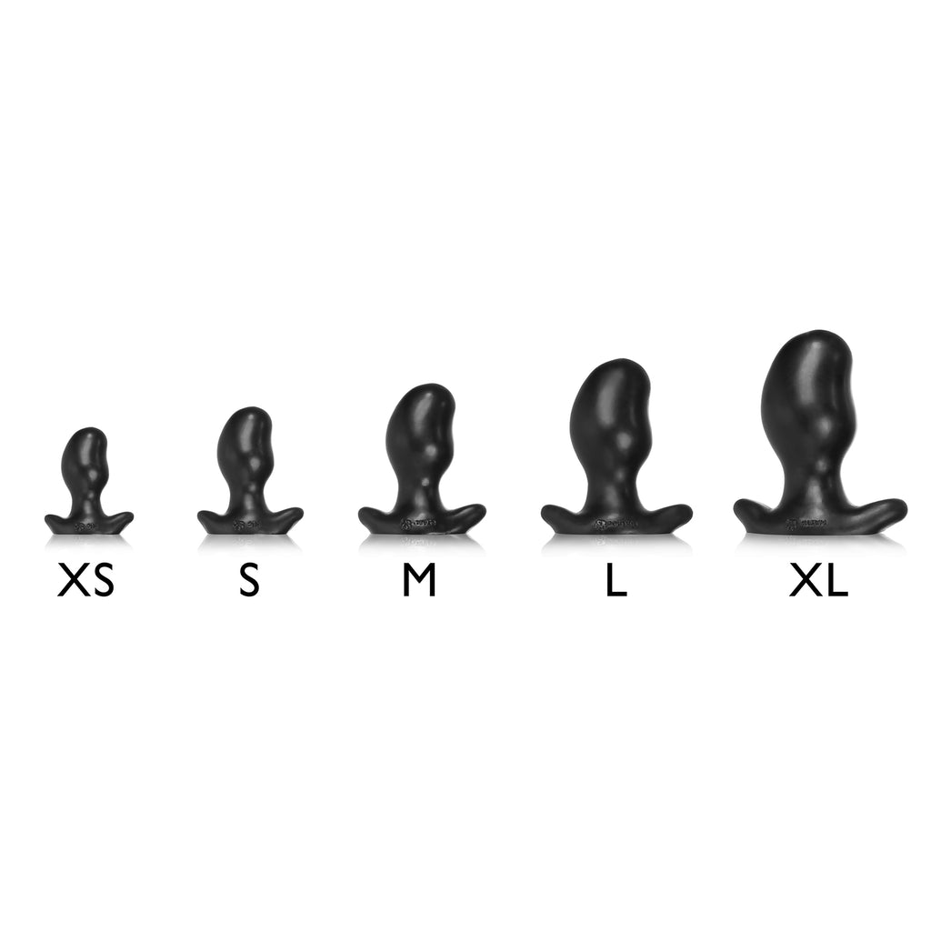 Oxballs ERGO, buttplug - BLACK POLICE BLUE SWIRL - SMALL