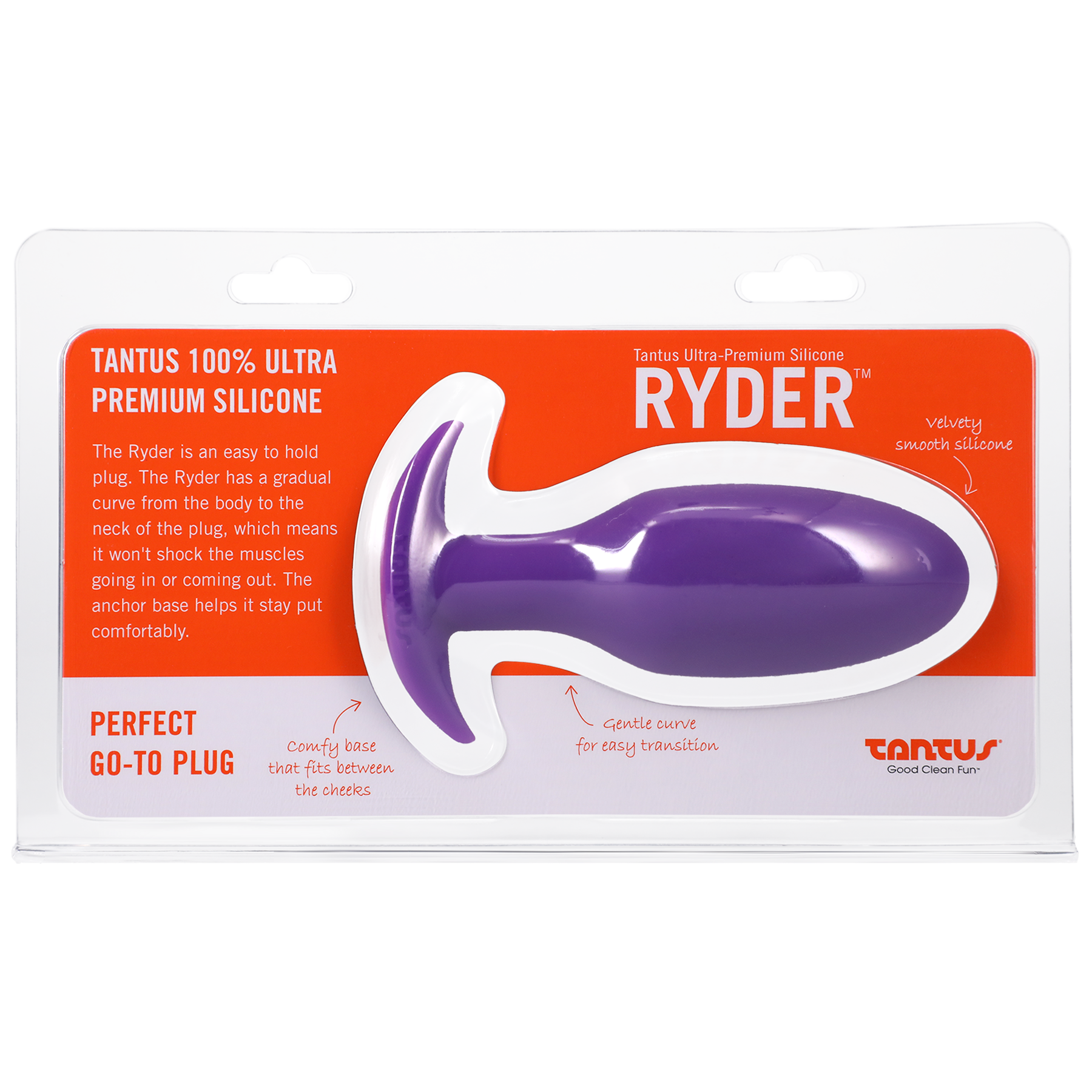 Tantus Silicone Ryder Butt Plug - Lilac loveatlust Tantus Silicone Ryder Butt Plug - Lilac loveatlust