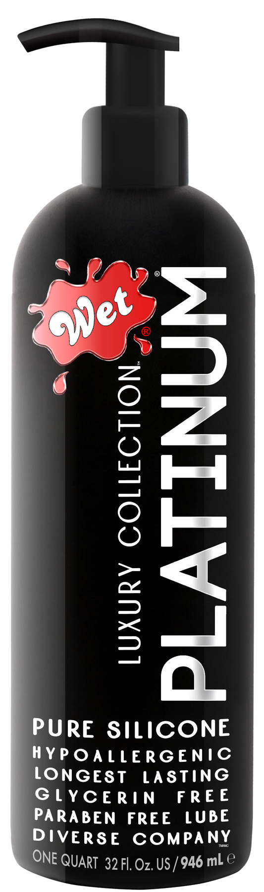 Wet Platinum Silicone Based Sex Lube 32 Ounce