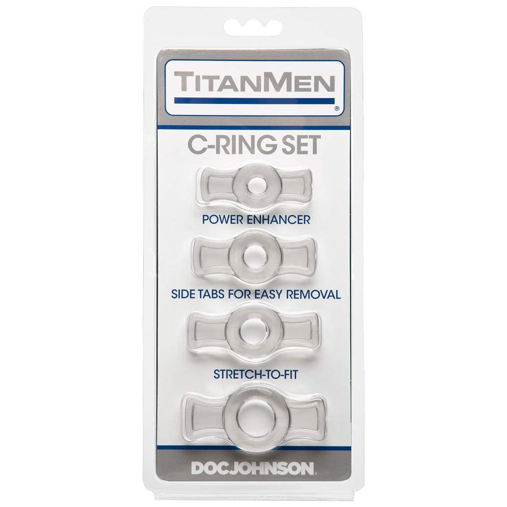 Doc Johnson TitanMen - Cock Ring Set - Clear