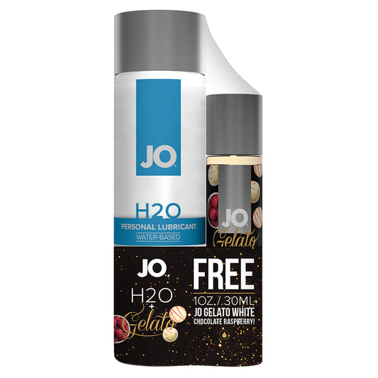 JO H20 4oz + JO Gelato White Chocolate Raspberry 1oz LIMITED EDITION  Set