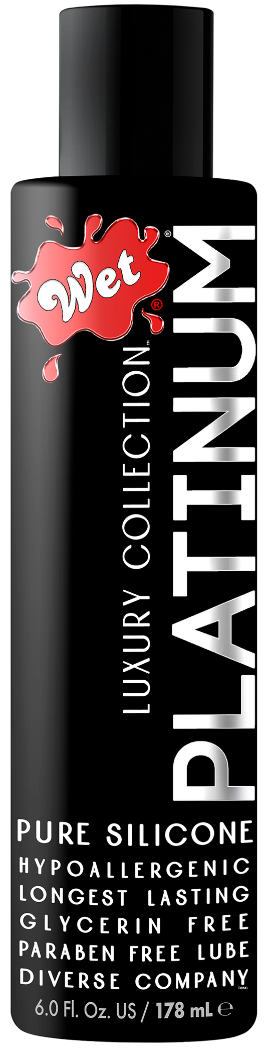 Wet® Platinum® Silicone Lubricant 6 Fl. Oz./178mL