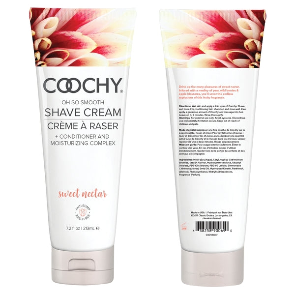 COOCHY Oh So Smooth Shave Cream Sweet Nectar 7.2oz | 213mL