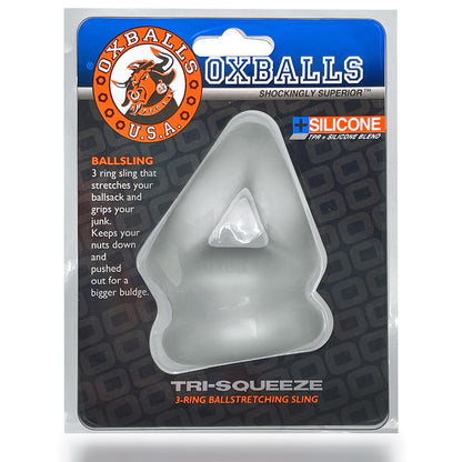 Oxballs TRI-SQUEEZE, cocksling & ballstretcher - CLEAR ICE