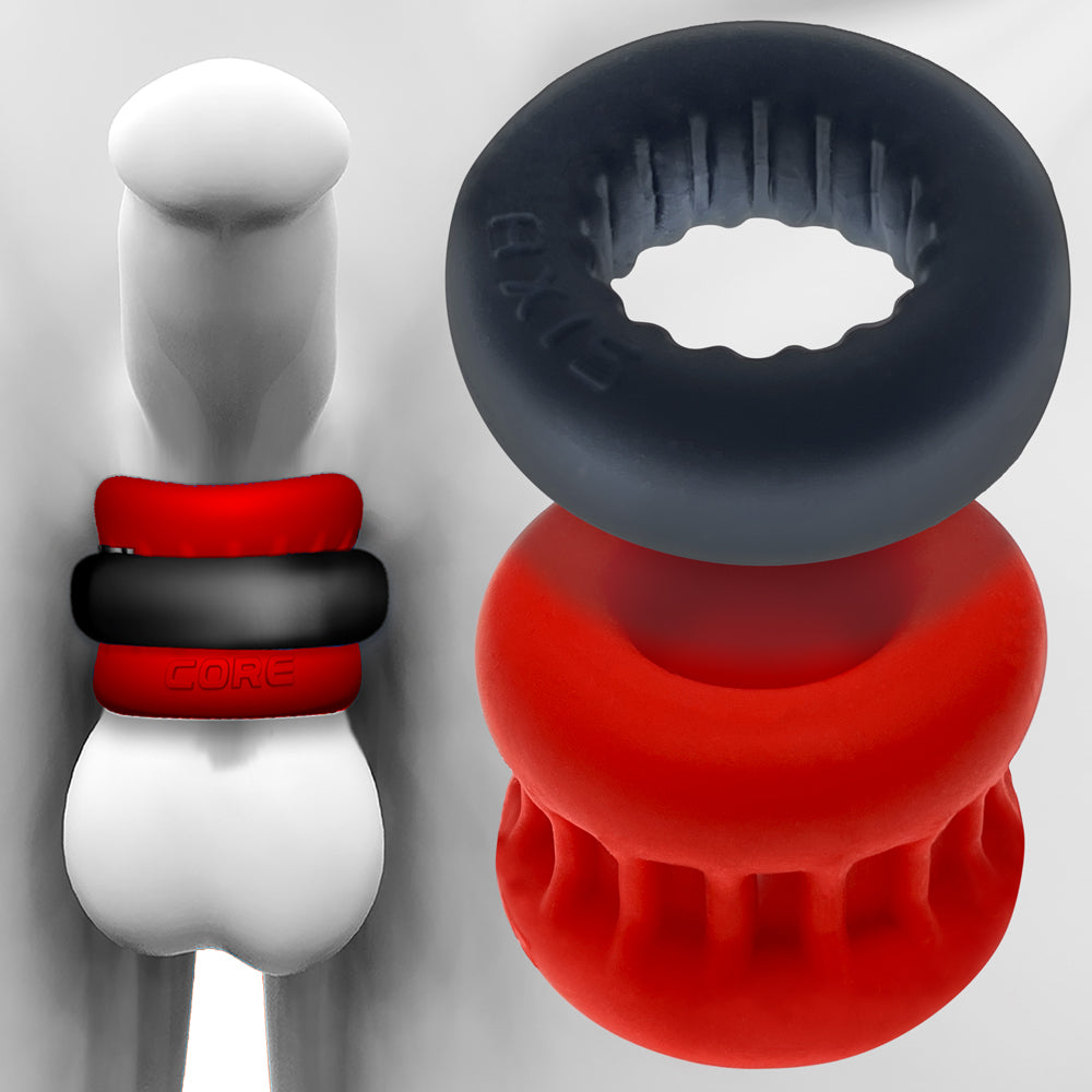 OXBALLS ULTRACORE Core ballstretcher w/ Axis ring RED ICE